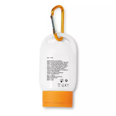 Krem do opalania SPF 25 z karabińczykiem 30 ml SUNCARE - Pomaranczowy (MO8512-10)
