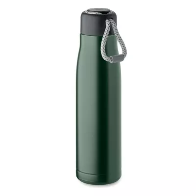 Butelka termiczna z uchwytem sznurkowym 500 ml CORDLE - Ciemnozielony (MO2413-60)