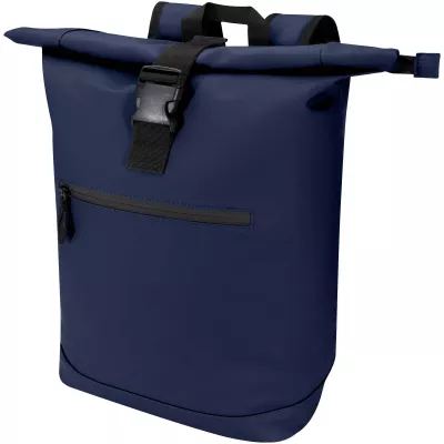 Resi Plus plecak na 15-calowego laptopa o pojemności 18 l z recyklingu, z certyfikatem GRS i zwijaną górną częścią - Granatowy (13009391)