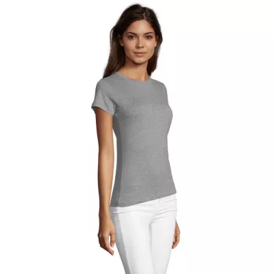 Koszulka damska 150 g/m² Sol's REGENT FIT WOMEN - Szary Melanż (S02758-GM)