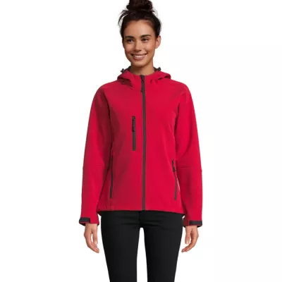 Softshell z kapturem 340 g/m² Sol's REPLAY WOMEN - Pepper Red (S46802-PE)