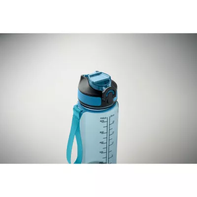 Butelka sportowa motywacyjna z RPET 700 ml ENKEL - Przezroczysty Blekitny (MO2792-52)