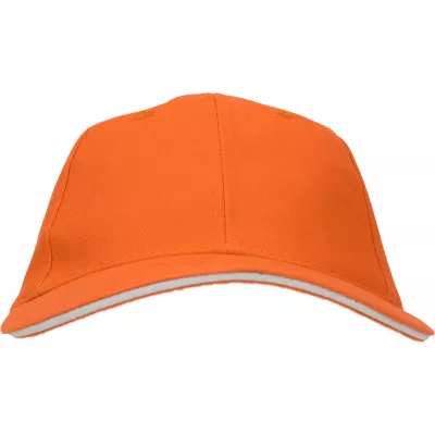 Czapka z daszkiem bawełniana 6 paneli, 260 g/m² CURTIS - pomarańczowy (5046610)
