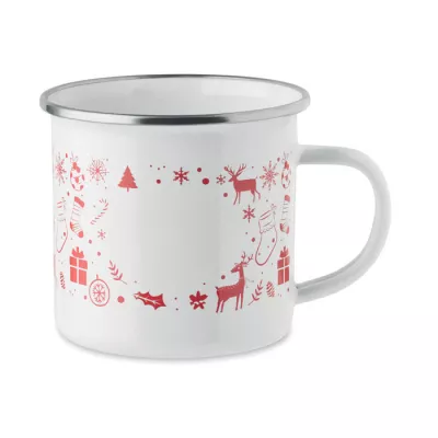 Kubek emaliowany świąteczny 300 ml SEASOMEL - Bialy (CX1595-06)
