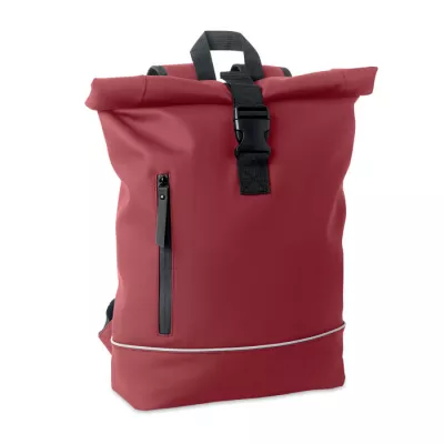 Plecak na laptop 15" z PU z odblaskiem LAPTOSA - Burgund (MO2581-02)