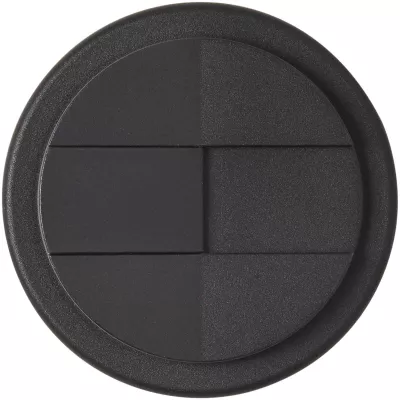 Kubek Americano® Eco z recyklingu o pojemności 350 ml z pokrywą odporną na zalanie - Czarny-Czarny (21042590)