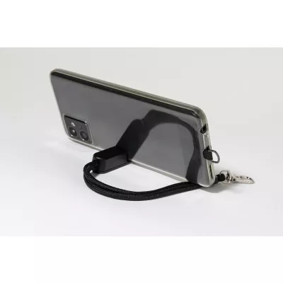 CuffStand Opaska na nadgarstek z uchwytem na telefon komórkowy RPET - czarny (AP800804-10)