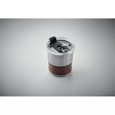 Kubek stalowy ze słomką 260 ml MATE - Srebrny Mat (MO2423-16)