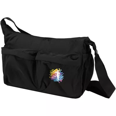 Calli - torba na laptopa o przekątnej 13 cali wykonaa z recyklingowanego nylonu z certyfikatem GRS - Czarny (12081090)