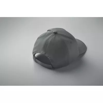 Czapka z daszkiem 5-panelowa z bawełny 160 g/m² BUZZ - Szary (MO1447-07)