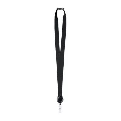 Smycz z wysuwanym uchwytem ZIP LANYARD - Czarny (MO9852-03)