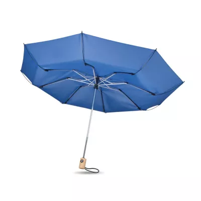 Parasol składany automatyczny 23" z RPET LEEDS - Niebieski (MO6265-37)