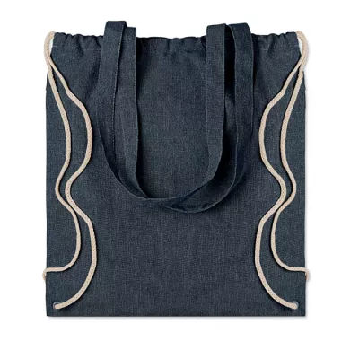 Torba ze sznurkiem z recyklingu 140 g/m² MOIRA DUO - Niebieski (MO9603-04)