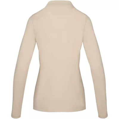 Damskie polo Oakville z długim rękawem - Sandstone (38087-SANDSTON)