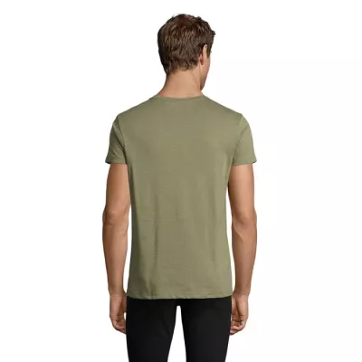Koszulka męska dopasowana 150 g/m² Sol's REGENT FIT - Melanż Khaki (S00553-HK)