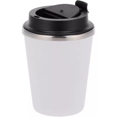Kubek termiczny 350 ml z powłoką z recyklingu METODY - biały (8496206)
