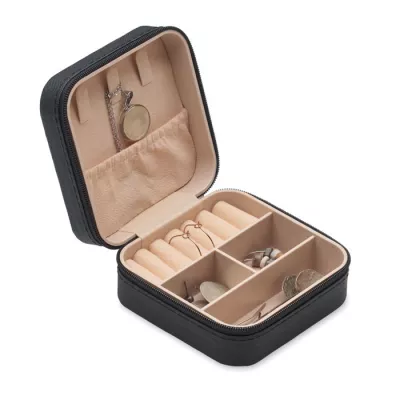 Szkatułka podróżna na biżuterię z PU JULBOX - Czarny (MO3146-03)