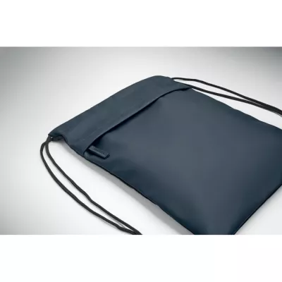 Worek ze sznurkiem z RPET 600D z kieszenią BANGKOK BAG - Niebieski (MO2639-04)