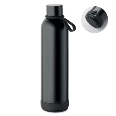 Butelka termiczna 500 ml z głośnikiem 3W MUSEY - Czarny (MO2312-03)