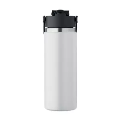 Butelka termiczna ze słomką 500 ml SUMA GRIP - Bialy (MO2775-06)