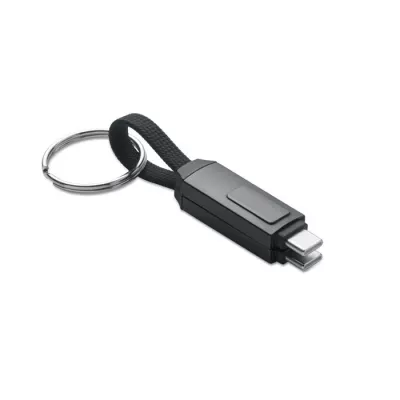 Brelok z kablem USB-C 60W z wyświetlaczem KEYSTO - Czarny (MO2682-03)