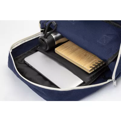 Rekan Back plecak z recyklingowanego płótna - niebieski (AP800613-06)