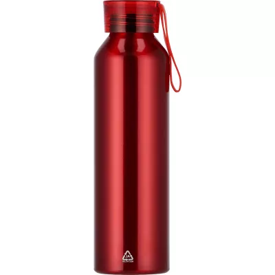 Butelka z aluminium z recyklingu CORK 600 ml - czerwony (424705)