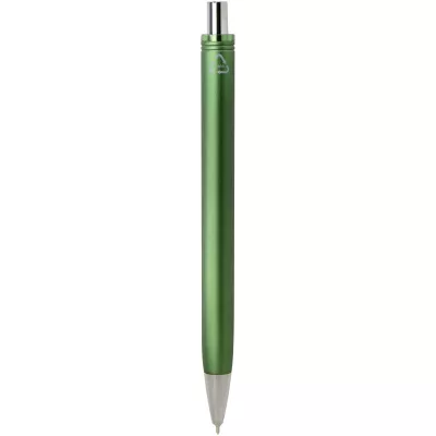 Feld długopis z certyfikatem RCS z recyklingu z metalicznym wykończeniem (czarny tusz) - Zielony (10637861)