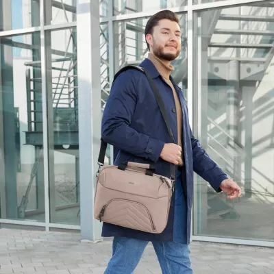 Torba na laptopa 15,6"-16,2" Hama Lightweight Premium - beżowy (VH046-20)