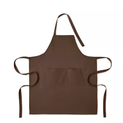 Fartuch z bawełny organicznej 240 g/m² GAMMA - Czekolada (MO2249-41)