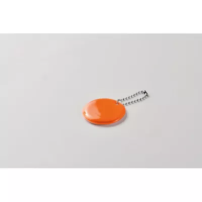 Brelok odblaskowy okrągły z PVC GRIN - Fluorescencyjny Pomaranczowy (MO2884-71)
