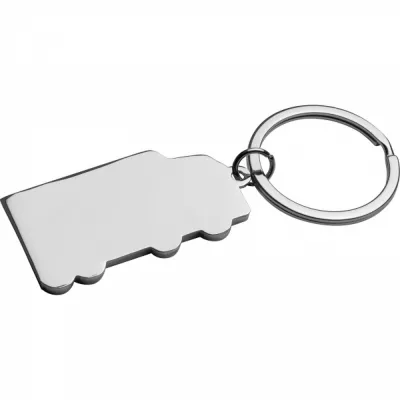 Brelok metalowy samochód PAULINA - szary (9788107)