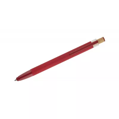 Długopis z recyklingowanego aluminium z  wykończeniem soft touch ALPEN - czerwony (19827-04)