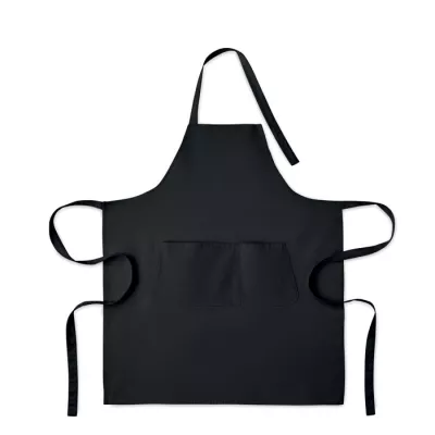 Fartuch z bawełny organicznej 240 g/m² GAMMA - Czarny (MO2249-03)