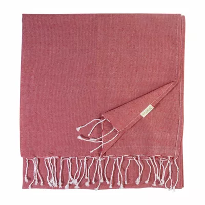 Aruba ręcznik plażowy z recyklingowanej bawełny - czerwony (AP800606-05)