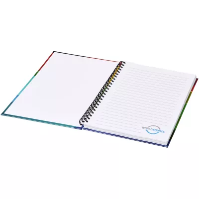 Zeszyt w formacie A4 Wire-o w twardej okładce - Biały-Czarny (21256001)