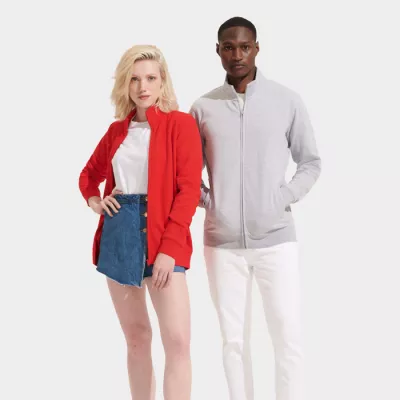 Bluza unisex rozpinana z kieszeniami Sol's COOPER - Szary Melanż 2 (S04240-GY)