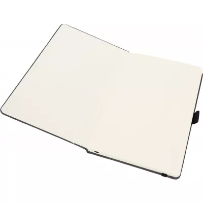 Notatnik A5 w linie ze skóry z recyklingu TRACY - czarny (2274603)