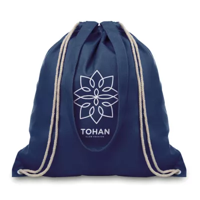Torba płócienna barwiona ze sznurkiem 220 g/m² MOIRA - Niebieski (MO9041-04)