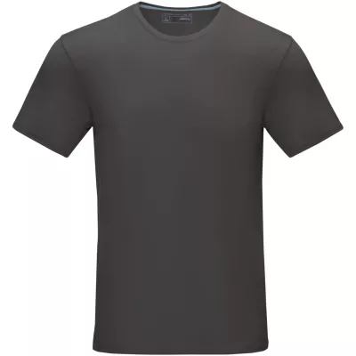 Męska koszulka organiczna Azurite z krótkim rękawem z certyfikatem GOTS - Szary sztormowy (37506-STRMGREY)