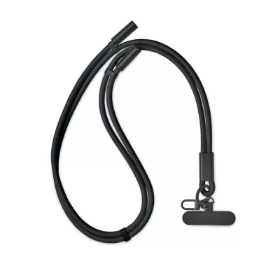 Smycz do telefonu z kablem 60W USB-C COCHARGE - Czarny (MO2618-03)