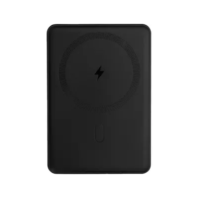 Magnetyczny bezprzewodowy power bank 5000 mAh Yuki - czarny (R64386.02)