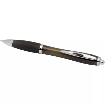 Nash długopis kulkowy z tworzyw sztucznych pochodzących z recyklingu z certyfikatem RCS, z kolorowym korpusem i uchwytem (cza - Czarny (10645490)