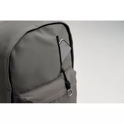 Plecak na laptop 15" z recyklingu 450 g/m² LEIRUR - Kamienny Szary (MO2391-15)