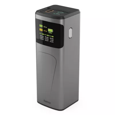 Power bank 20000 mAh Hama High Power 65W - grafitowy (VH028-15)