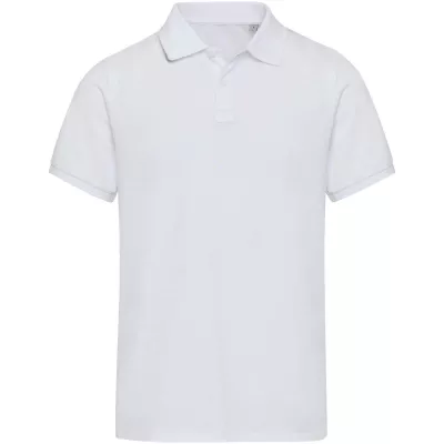 Beryl naturalna koszulka polo z recyklingu z krótkim rękawem, unisex, o gramaturze 220 g/m² - Biały (39558-WHITE)