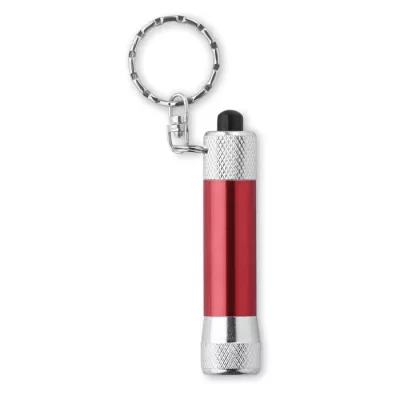 Brelok latarka LED aluminiowy ARIZO - Czerwony (MO8622-05)