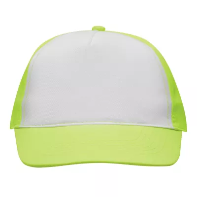5 segmentowa czapka SHINY - biały, żółty (56-0701801)