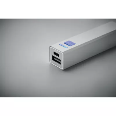 Powerbank 2600 mAh z aluminium z recyklingu POWERALUC - Srebrny Mat (MO2374-16)