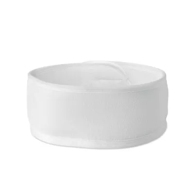 Opaska regulowana z mikrofibry na rzep CINTA - Bialy (MO3159-06)
